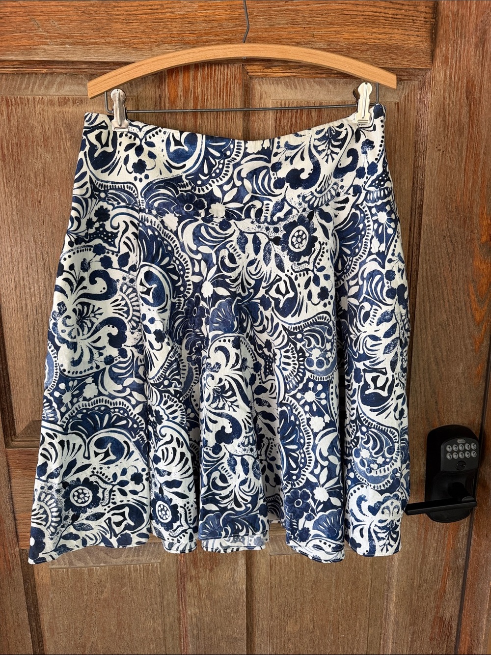 Ralph Lauren Navy & White Floral Skater Skirt